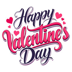 Happy valentine's day typography design vector 