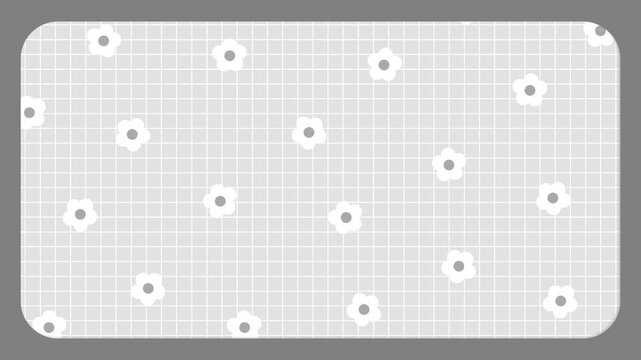 Cute and pop floral simple frame background