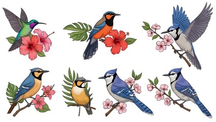 Obraz premium birds on a branch