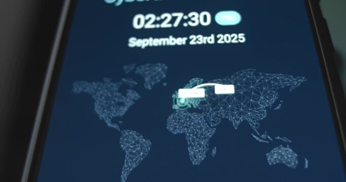 Cyber threat map in real time