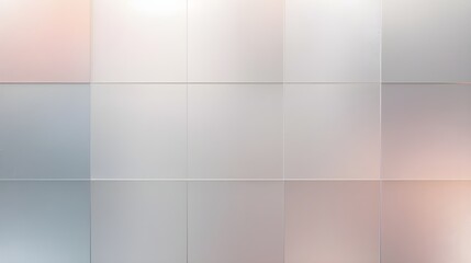 Softly blurred geometric grid pattern with a serene gradient of warm and cool pastel tones, creating a tranquil and modern abstract background