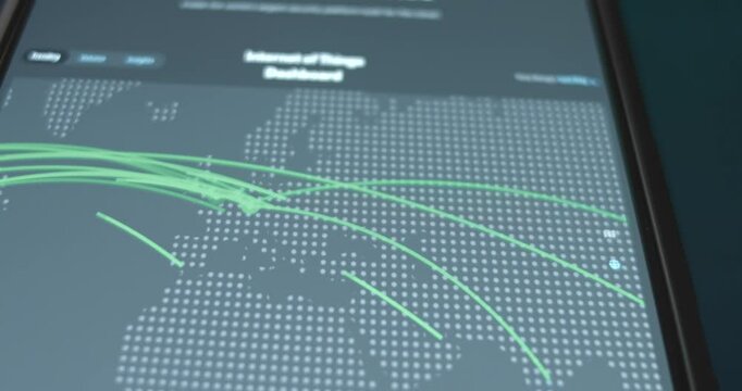 Cyber threats over Europe in real time displayed on digital map