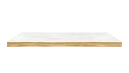 Wooden Shelf Isolated on White Background