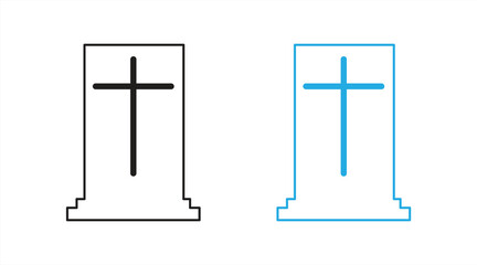 tombstone icon, vector illustration