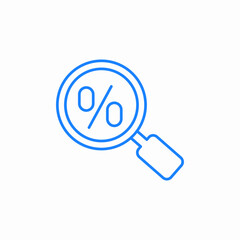 analyse rates icon sign vector