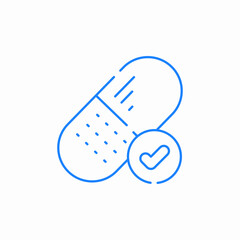 approved capsule icon sign vector