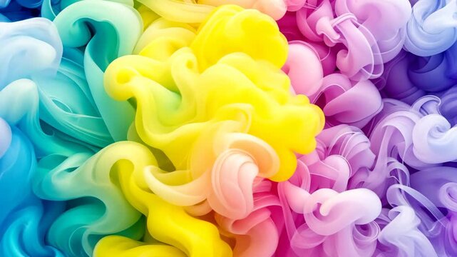 Vibrant colors swirl together in an enchanting dance, showcasing dynamic movement and rich textures that draw the viewer in