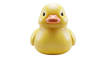 Yellow Rubber Duck Isolated on White Background