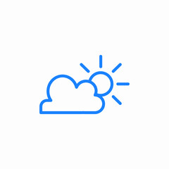 cloud sun icon sign vector