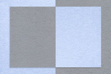 Fototapeta premium Texture gray and pastel blue paper background with geometric shape. Cardboard for banner, presentation with copy space