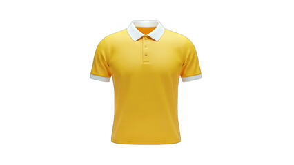 Yellow Polo Shirt Isolated on White Background