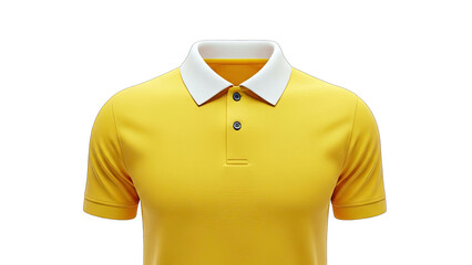 Yellow Polo Shirt Isolated on White Background