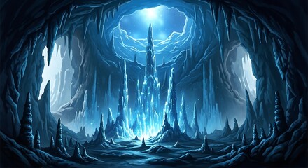 The mysterious glowing crystal formation deep inside an ancient ice cavern