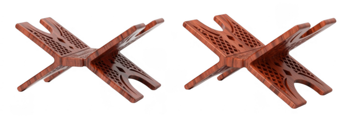 Copper holders isolated on a transparent background decorative metal