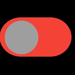 off /on button with black background