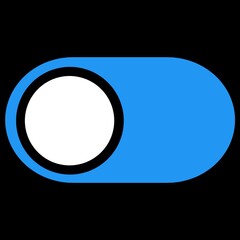 off button with black background