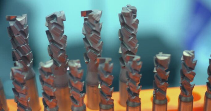 Collection of industrial cnc milling machine drill bits