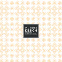 Elegant golden geometric floral pattern design with intricate delicate star shapes