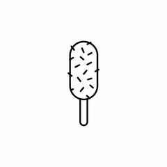 chocolate ice cream icon sign vector