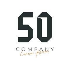 50 Year anniversary classic logo template design