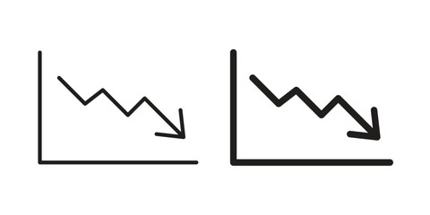 Arrow trend-down icon