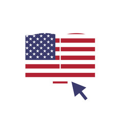 Usa Flag Click On Book In Icon