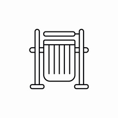 street outdoor trash bin icon sign vector