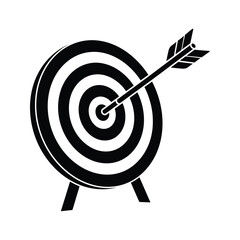 Target with arrow hitting the bullseye