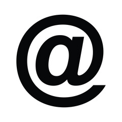 Email symbol on white background