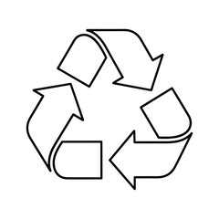 Recycling symbol representing sustainability and environmental conservation