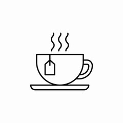 tea cup hot icon sign vector