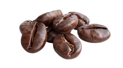 An inviting close up of rich aromatic coffee beans for advertising and packaging design.

