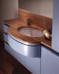 Close up of a bathroom cabinet