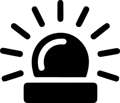 Emergency Siren Flashing Beacon Warning Light Icon