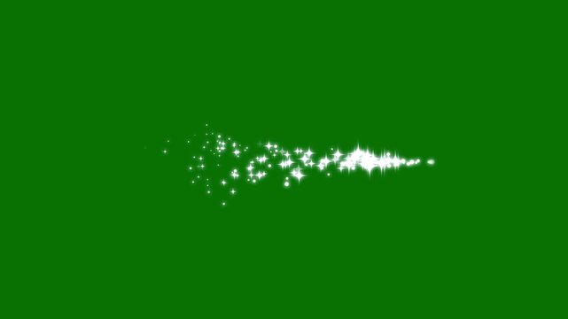 Twinkling star sparkle motion with glowing doodle lines, circle, fast glitter sweeps, smooth dust trails, and elegant shimmer visuals created for clean 4k animations on green screen backgrounds