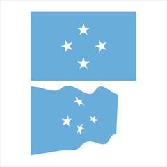 Micronesia country flag showing official national symbol