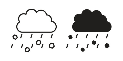Cloud hail icon