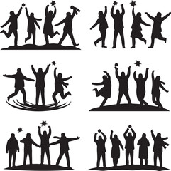 Fototapeta premium SnowRift Winter Motion – Dynamic Snowflake & Snow Scene Silhouette Collection