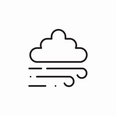 wind cloud icon sign vector