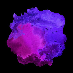 Bright painted violet, blue and purple watercolor texture. Hand drawn background