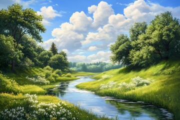 Obraz premium Lake in the forest 