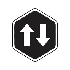 Traffic sign indicating two way movement