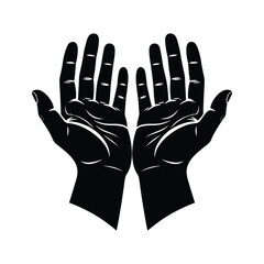 Obraz premium Pair of hands with palms facing outwards