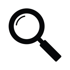 Magnifying glass icon on white background