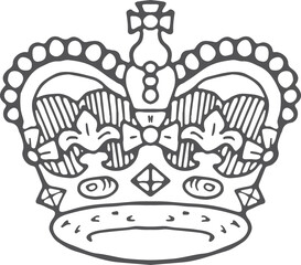 A crown with a cross on top