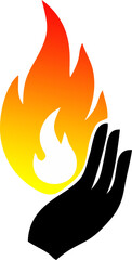 Set of fire flame vector icons. Collection of fire and flame icons. Bonfire icons, flaming elements.
