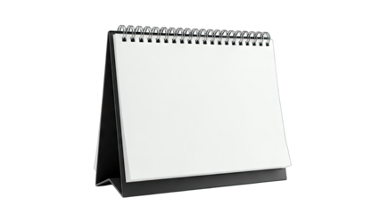 Blank Desk Calendar on White Background
