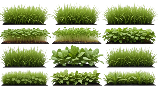 Grass isolated on transparent background - Powered by Adobe