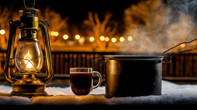 Winter Warmth by Lantern Light - Powered by Adobe
