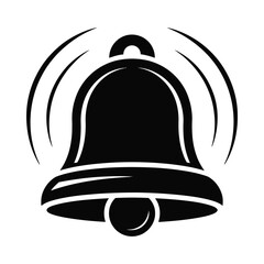 Ringing bell icon on white background